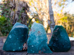 Polished On One Side Mtorolite Chrysoprase Plates x 12 From Mutorashanga, Zimbabwe - Toprock Gemstones and Minerals 