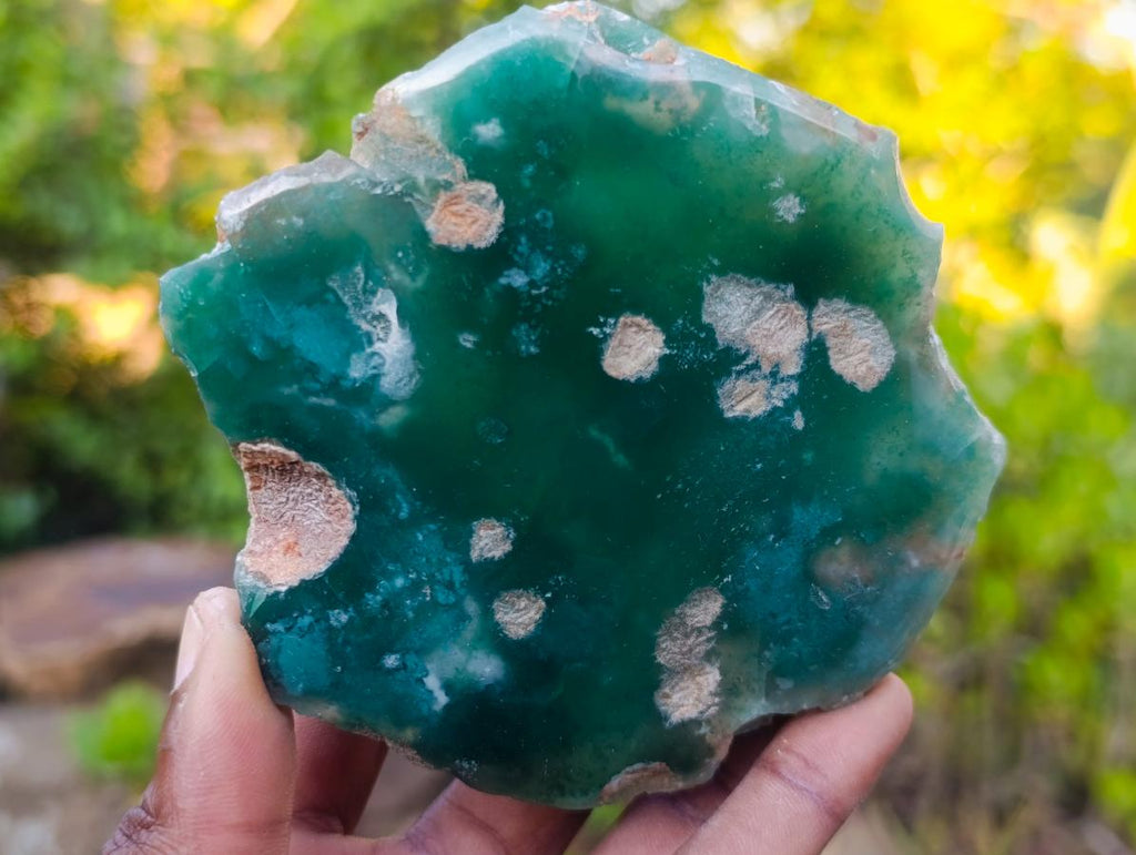 Polished On One Side Mtorolite Chrysoprase Plates x 12 From Mutorashanga, Zimbabwe - Toprock Gemstones and Minerals 