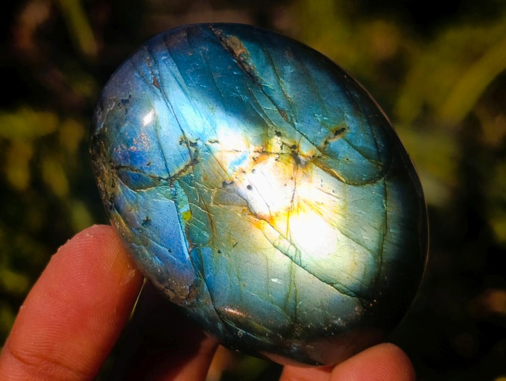 Polished Labradorite Palm Stones x 20 From Madagascar - Toprock Gemstones and Minerals 