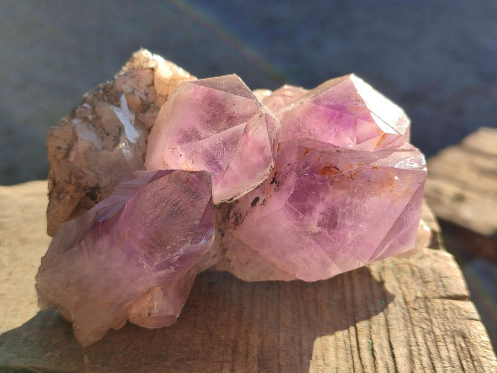 Natural Jacaranda Amethyst Clusters x 2 From Mumbwa, Zambia - Toprock Gemstones and Minerals 