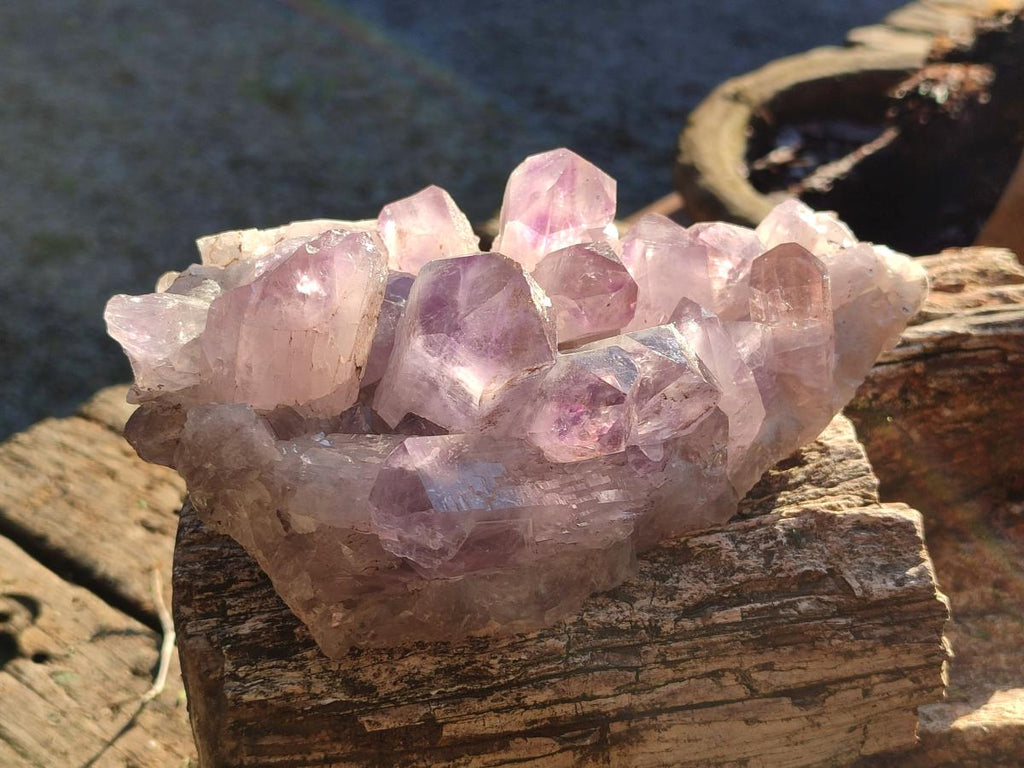 Natural Jacaranda Amethyst Clusters x 2 From Mumbwa, Zambia - Toprock Gemstones and Minerals 