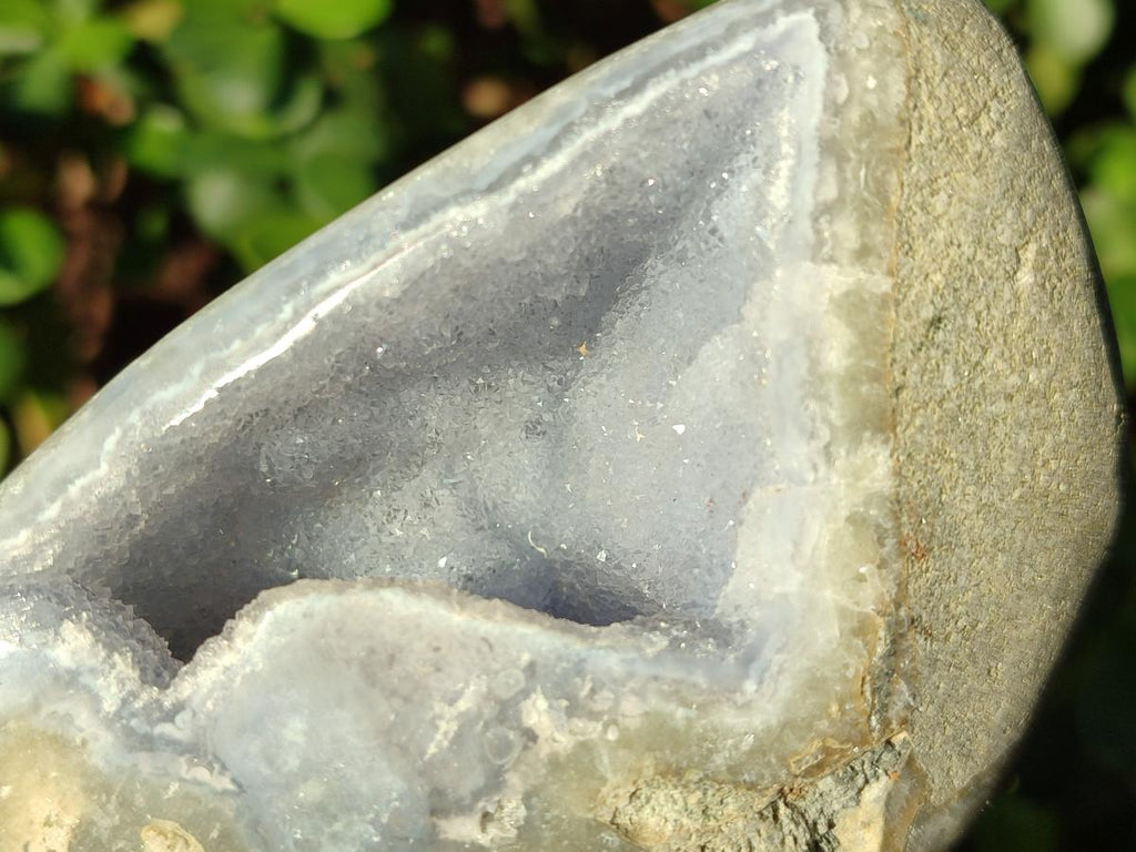 Polished Blue Lace Agate Standing Display Pieces x 2 From Nsanje, Malawi - Toprock Gemstones and Minerals 