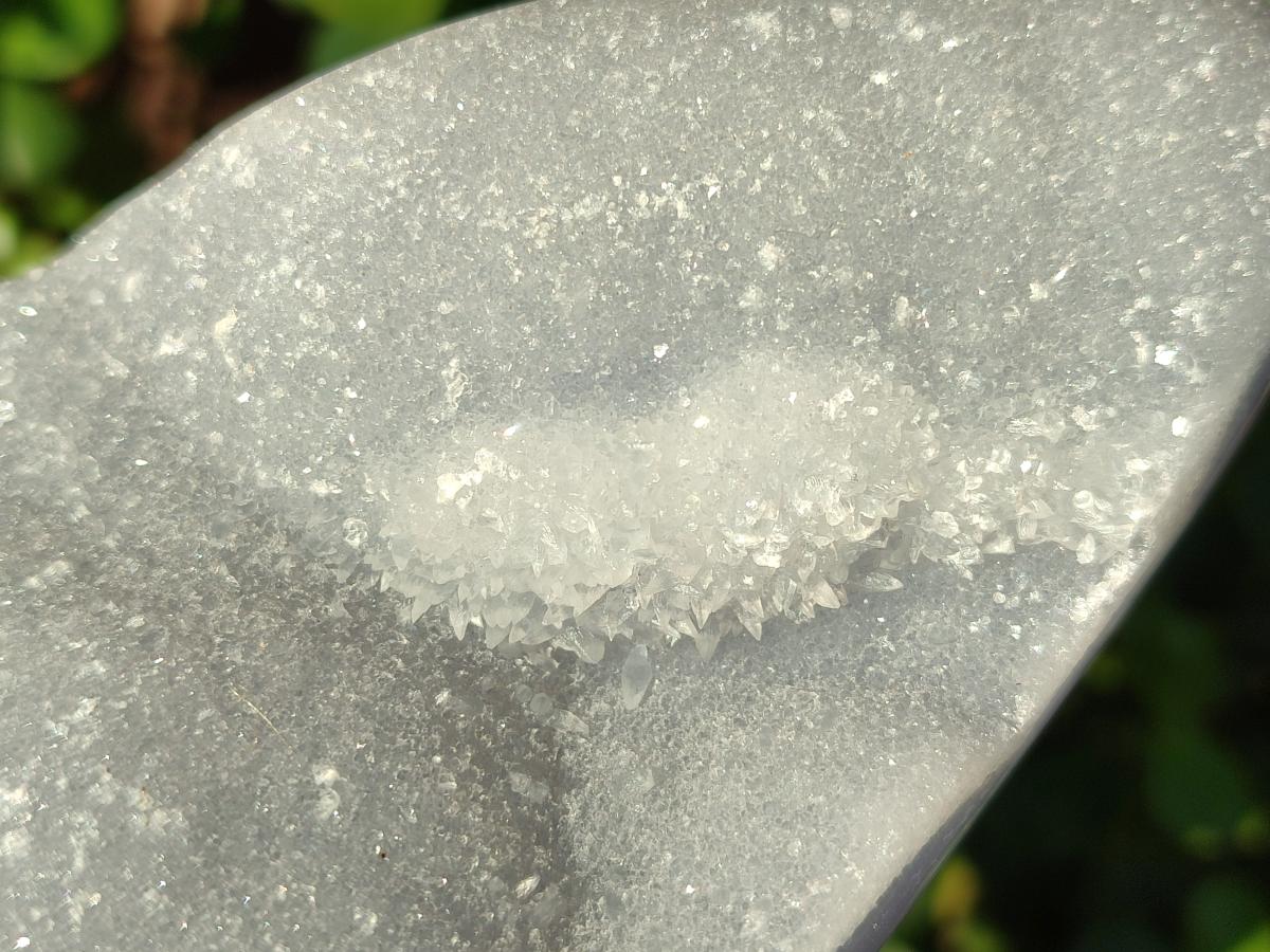 Polished Blue Lace Agate Standing Display Pieces x 2 From Nsanje, Malawi - Toprock Gemstones and Minerals 