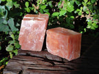 Natural Rhombohedral Sunset Orange Calcite Specimens x 4 From Spitzkop, Namibia - Toprock Gemstones and Minerals 