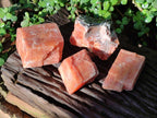 Natural Rhombohedral Sunset Orange Calcite Specimens x 4 From Spitzkop, Namibia - Toprock Gemstones and Minerals 