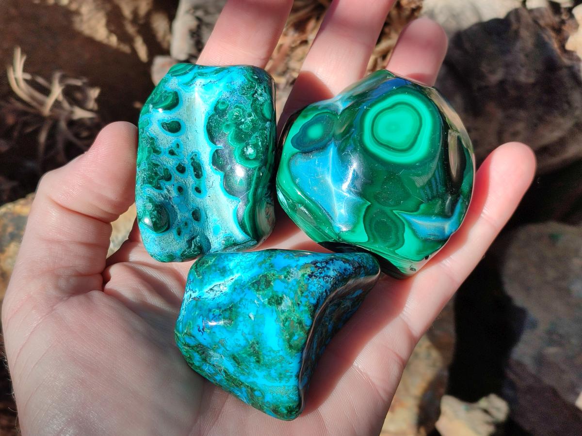 Polished Malacolla Free Forms x 12 From Kulukuluku, Congo - Toprock Gemstones and Minerals 