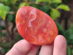 Polished Carnelian Agate Gemstone Palm Stones x 24 From Madagascar - Toprock Gemstones and Minerals 