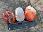 Polished Carnelian Agate Gemstone Palm Stones x 24 From Madagascar - Toprock Gemstones and Minerals 