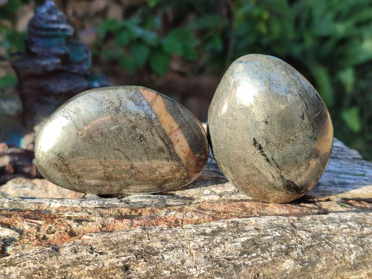 Polished Basalt Pharaoh Stone Galets x 12 From Iron Duke Mine, Zimbabwe - Toprock Gemstones and Minerals 