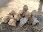 Natural Cascading White Phantom Smokey Luena Quartz Crystals and Clusters x 12 From Luena, Congo