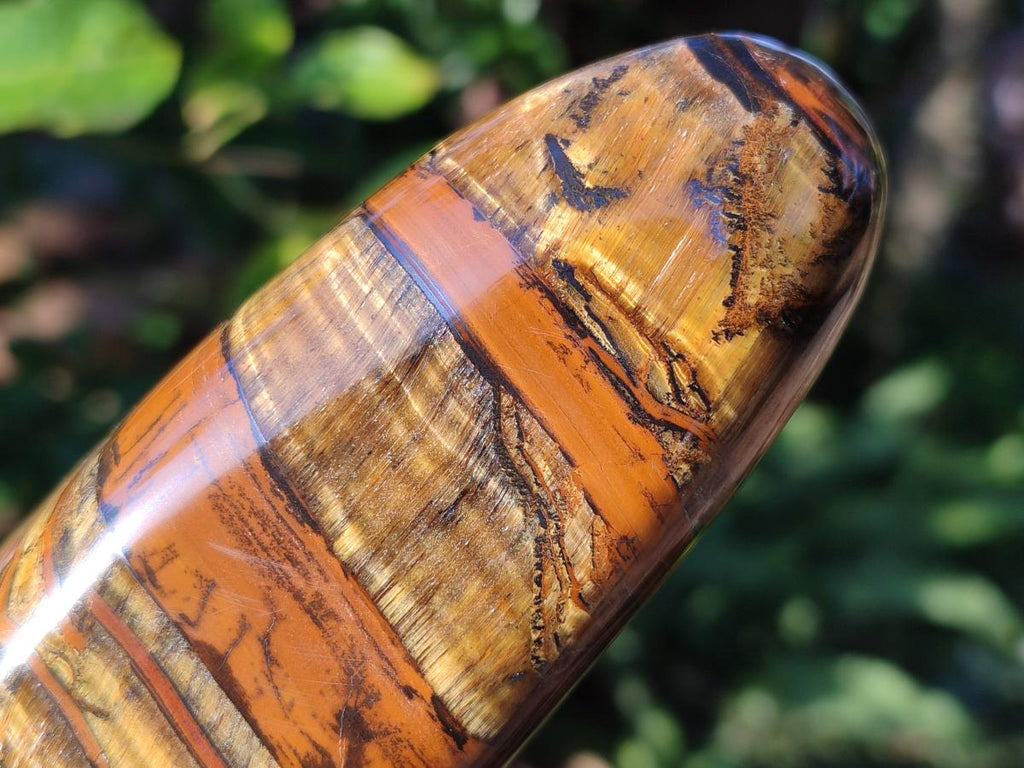 Polished Golden Tigers Eye Standing Display Pieces x 2 From Prieska, South Africa