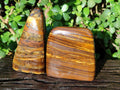 Polished Golden Tigers Eye Standing Display Pieces x 2 From Prieska, South Africa