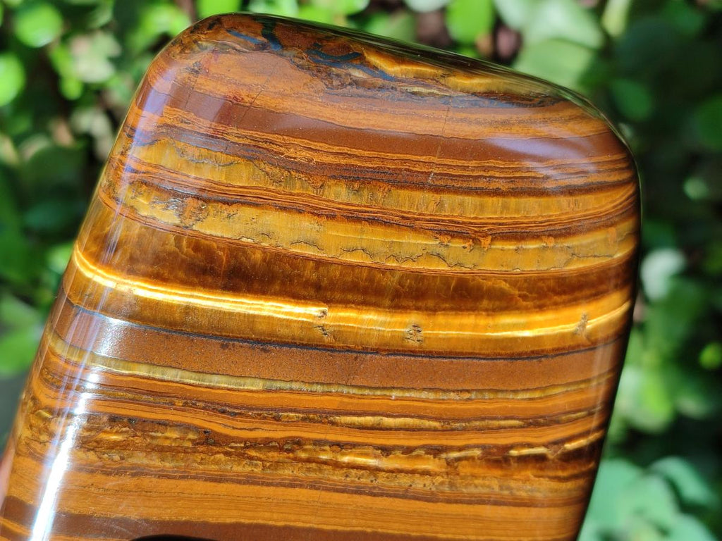 Polished Golden Tigers Eye Standing Display Pieces x 2 From Prieska, South Africa