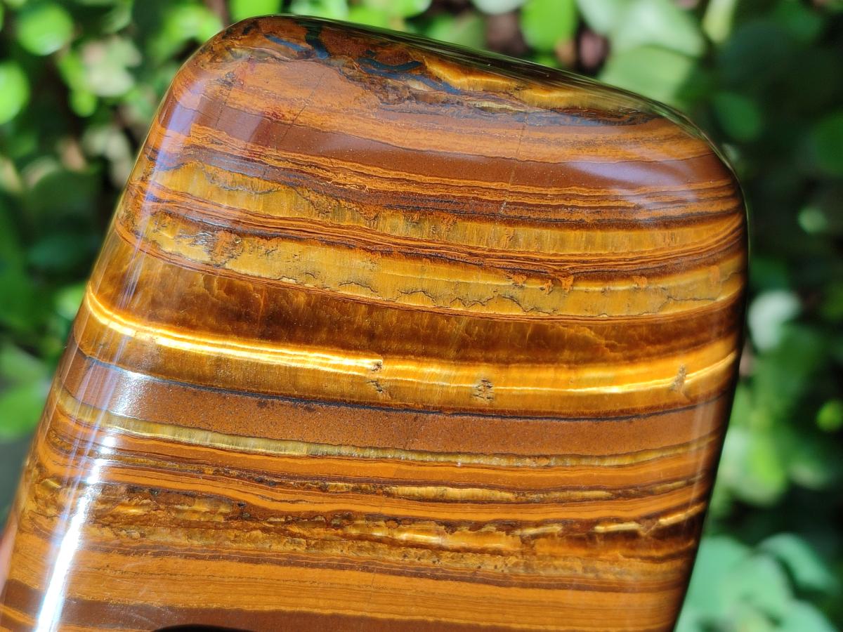 Polished Golden Tigers Eye Standing Display Pieces x 2 From Prieska, South Africa