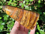 Polished Golden Tigers Eye Standing Display Pieces x 2 From Prieska, South Africa