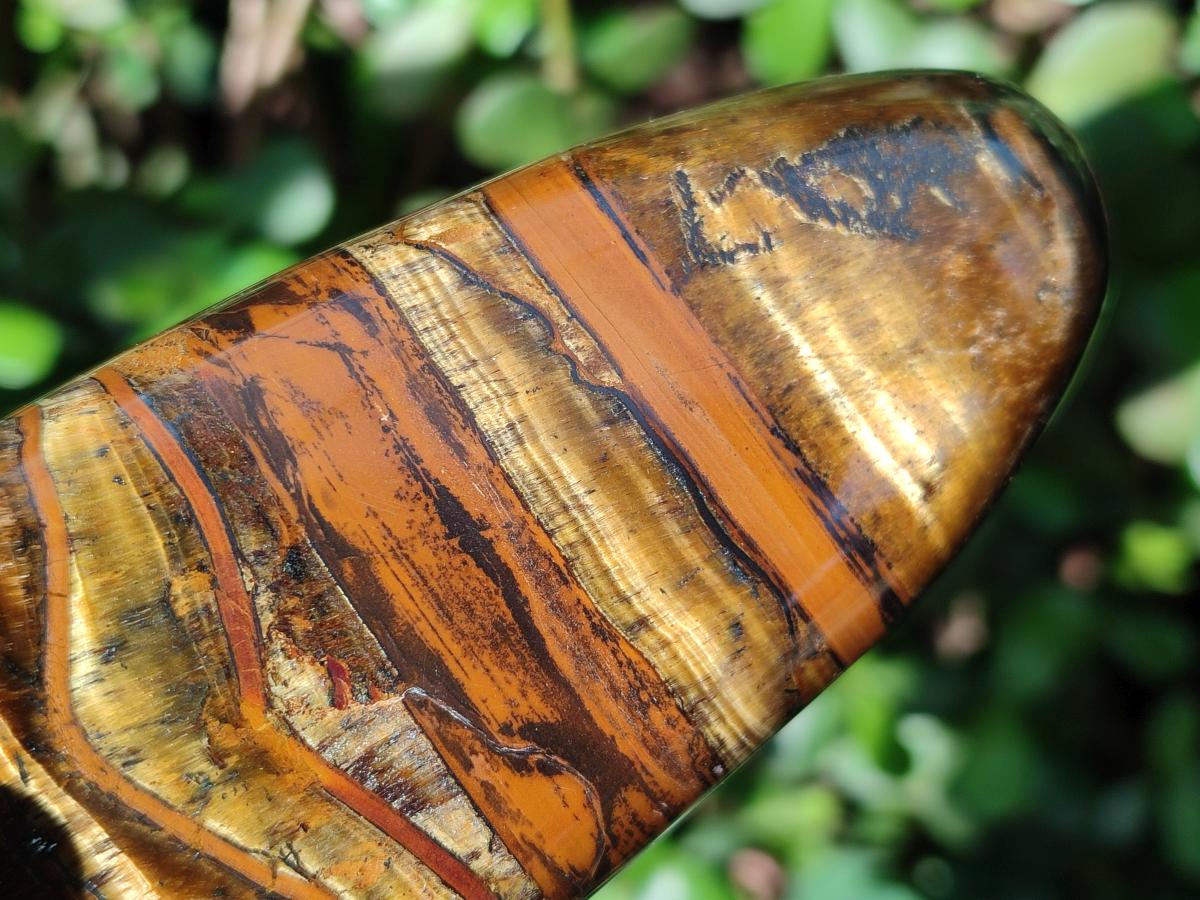 Polished Golden Tigers Eye Standing Display Pieces x 2 From Prieska, South Africa