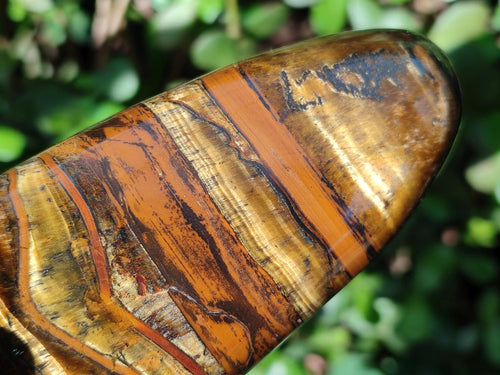 Polished Golden Tigers Eye Standing Display Pieces x 2 From Prieska, South Africa