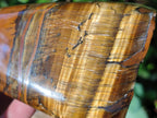 Polished Golden Tigers Eye Standing Display Pieces x 2 From Prieska, South Africa
