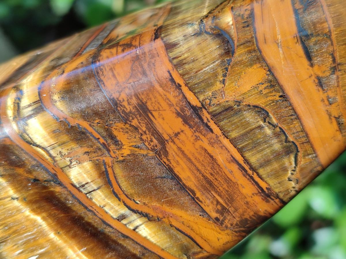 Polished Golden Tigers Eye Standing Display Pieces x 2 From Prieska, South Africa