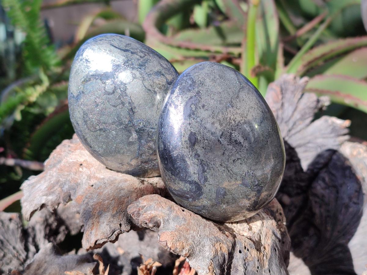 Polished XL Basalt Pharaoh Stone Free Forms x 3 From Iron Duke Mine, Zimbabwe
