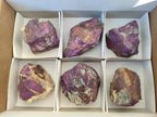 Natural Metallic Cobbed Purpurite Specimens x 6 From Erongo, Namibia