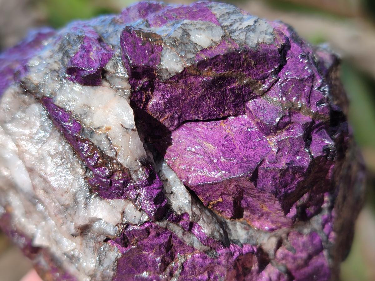 Natural Metallic Cobbed Purpurite Specimens x 6 From Erongo, Namibia