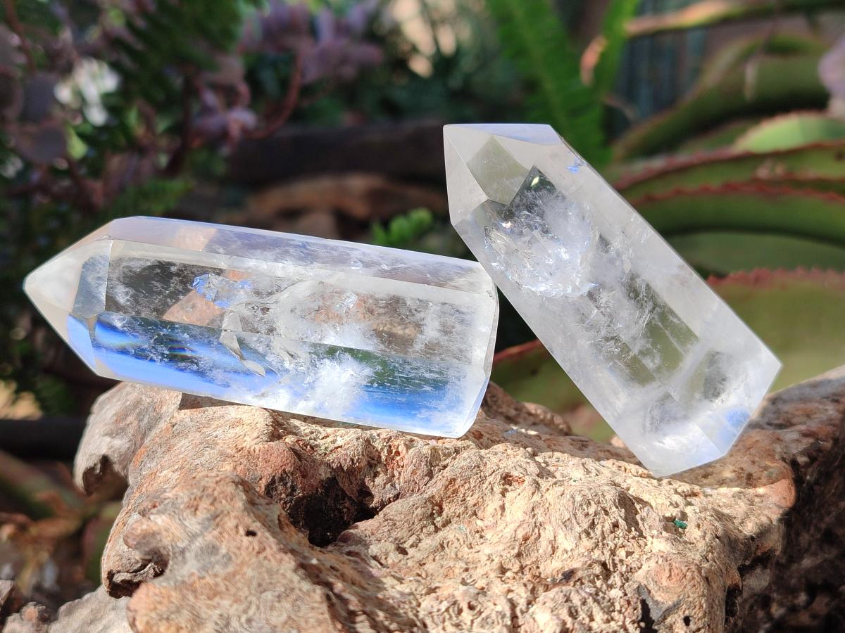 Polished Clear Quartz Display Crystals x 12 From Madagascar - Toprock Gemstones and Minerals 