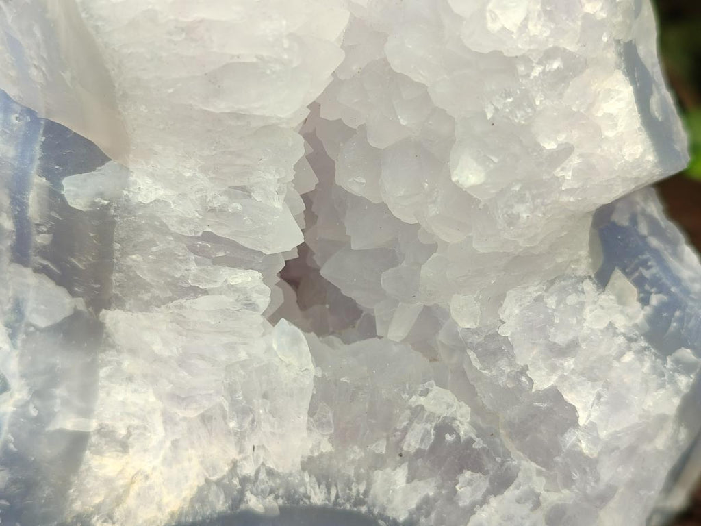 Natural Etched Blue Chalcedony Specimens x 3 From Nsanje, Malawi - Toprock Gemstones and Minerals 