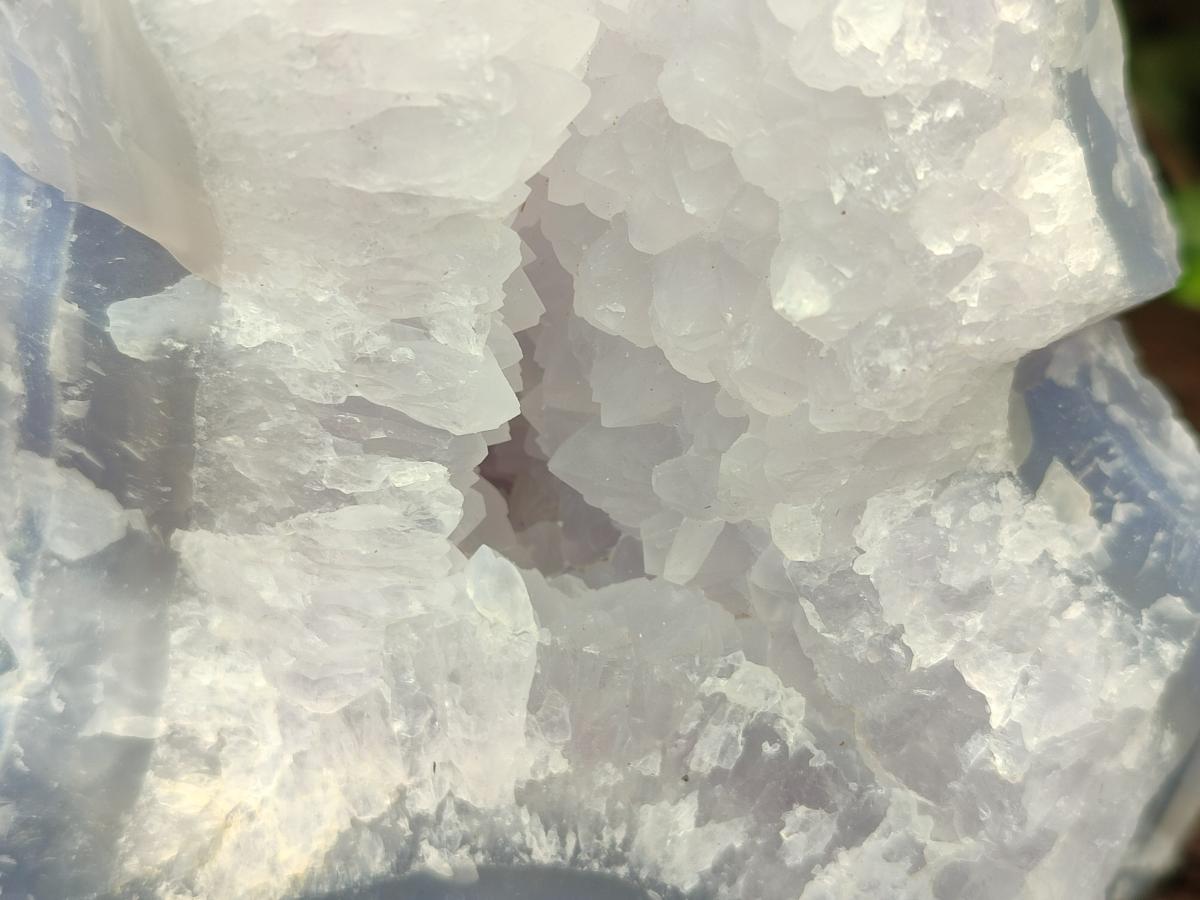 Natural Etched Blue Chalcedony Specimens x 3 From Nsanje, Malawi - Toprock Gemstones and Minerals 