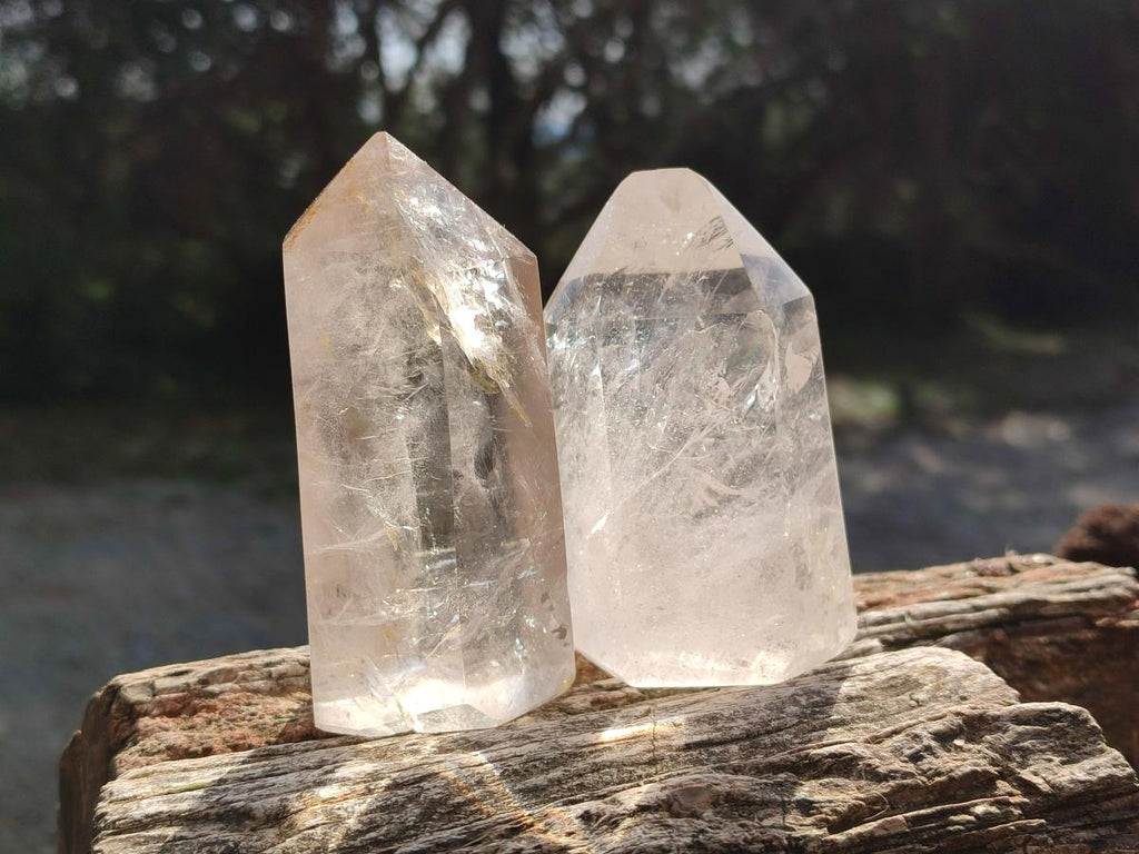 Polished Clear Quartz Display Crystals x 6 From Madagascar - Toprock Gemstones and Minerals 