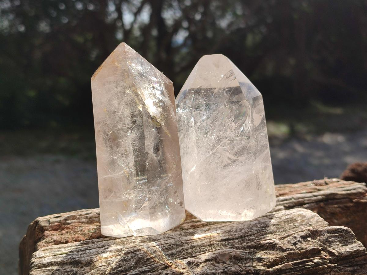 Polished Clear Quartz Display Crystals x 6 From Madagascar - Toprock Gemstones and Minerals 