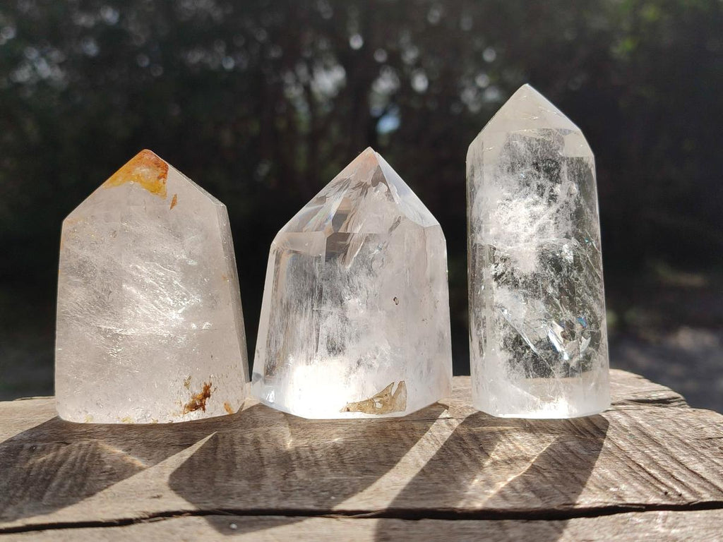 Polished Clear Quartz Display Crystals x 6 From Madagascar - Toprock Gemstones and Minerals 