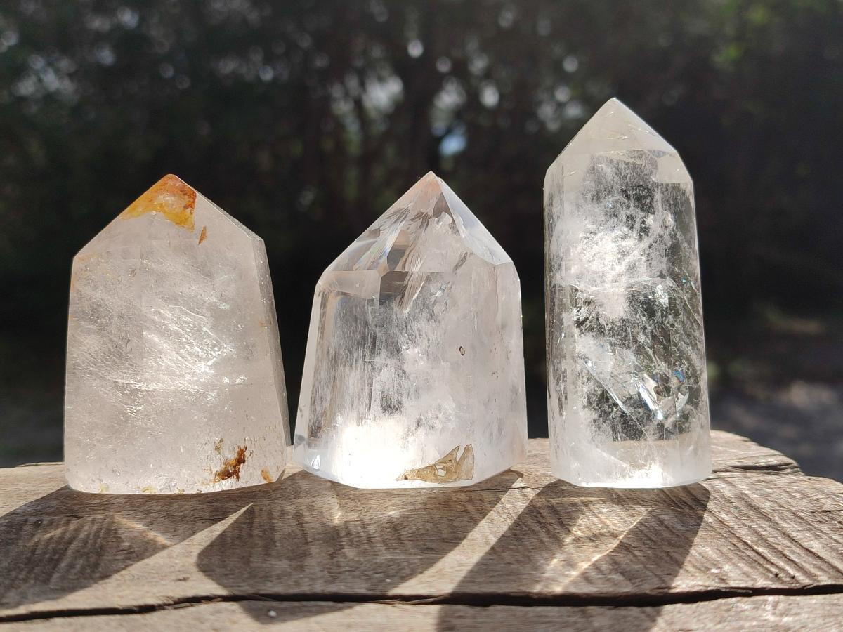 Polished Clear Quartz Display Crystals x 6 From Madagascar - Toprock Gemstones and Minerals 