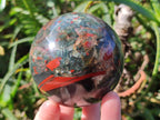 Polished Bloodstone Spheres x 2 From Swaziland - Toprock Gemstones and Minerals 