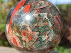 Polished Bloodstone Spheres x 2 From Swaziland - Toprock Gemstones and Minerals 