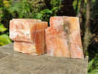 Natural Rhombohedral Sunset Orange Calcite Specimens x 6 From Spitzkop, Namibia - Toprock Gemstones and Minerals 
