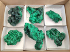 Natural Silky Malachite Specimens x 6 From Kasompe, Congo - Toprock Gemstones and Minerals 