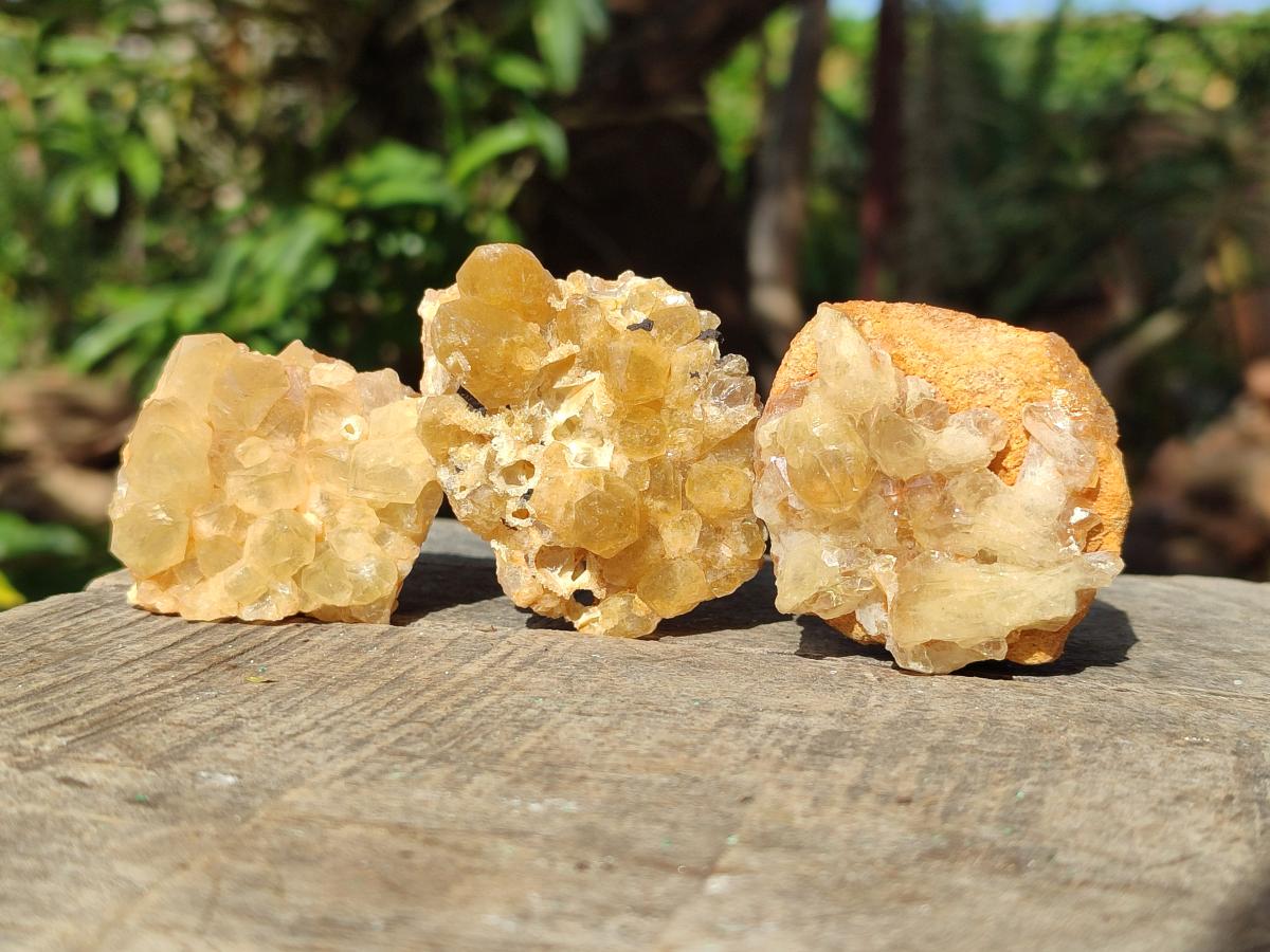Natural Golden Limonite Quartz Clusters x 35 From Solwezi, Zambia - Toprock Gemstones and Minerals 