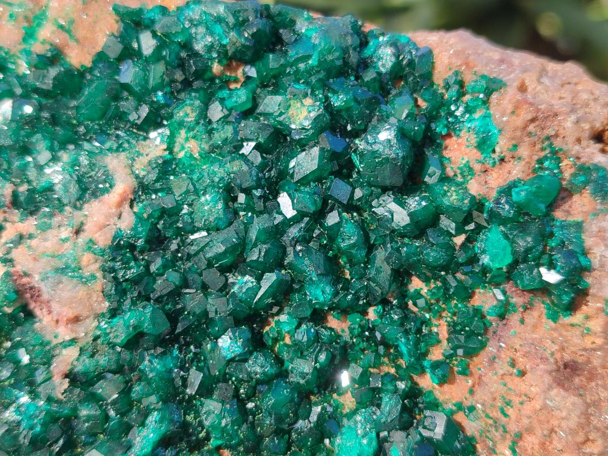 Natural large Dioptase on Dolomite Specimen x 1 From Likasi, Congo - Toprock Gemstones and Minerals 