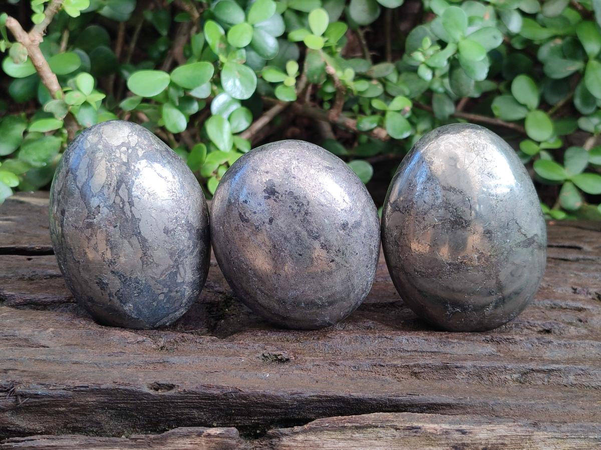 Polished Large Basalt Pharaoh Stone Palm Stones x 3 From Iron Duke Mine, Zimbabwe - Toprock Gemstones and Minerals 