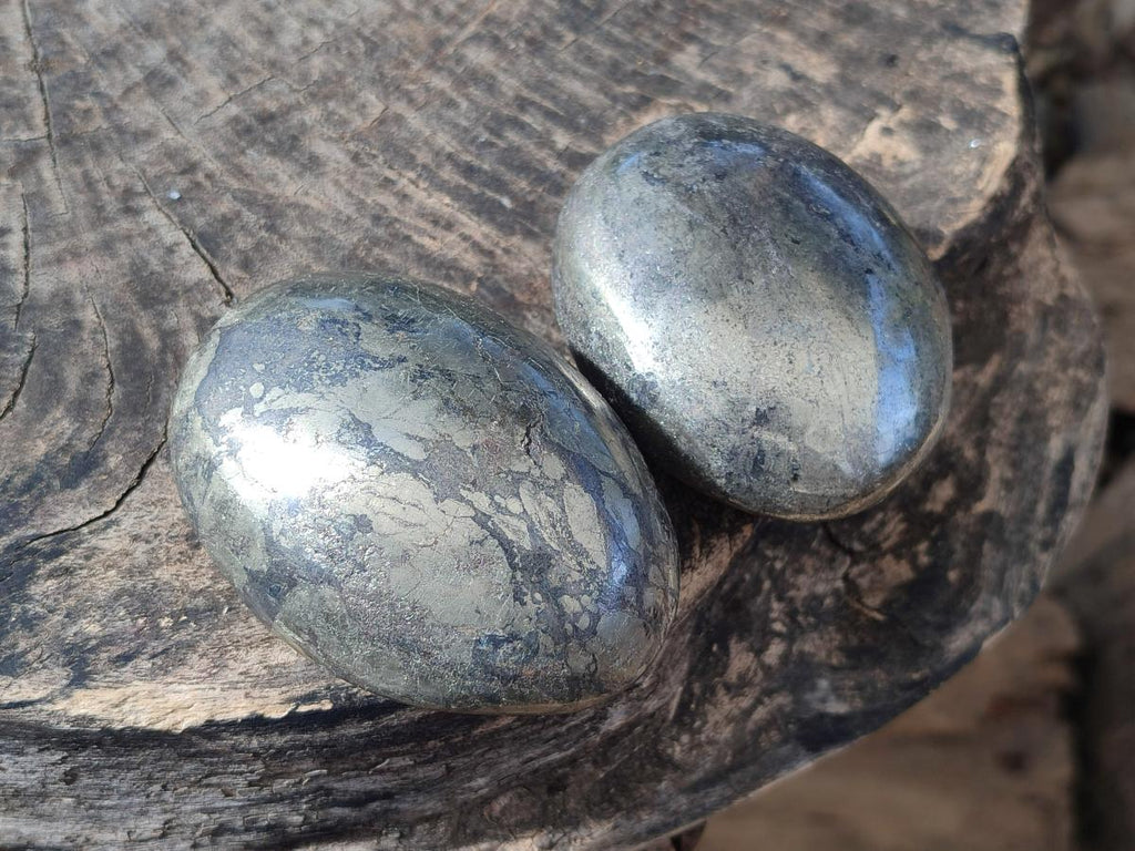 Polished Large Basalt Pharaoh Stone Palm Stones x 3 From Iron Duke Mine, Zimbabwe - Toprock Gemstones and Minerals 