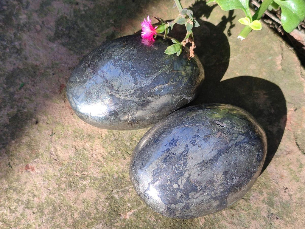 Polished Large Basalt Pharaoh Stone Palm Stones x 3 From Iron Duke Mine, Zimbabwe - Toprock Gemstones and Minerals 