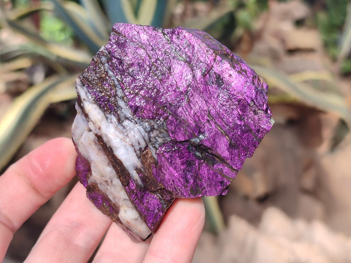 Natural Metallic Cobbed Purpurite Specimens x 6 From Erongo, Namibia - Toprock Gemstones and Minerals 