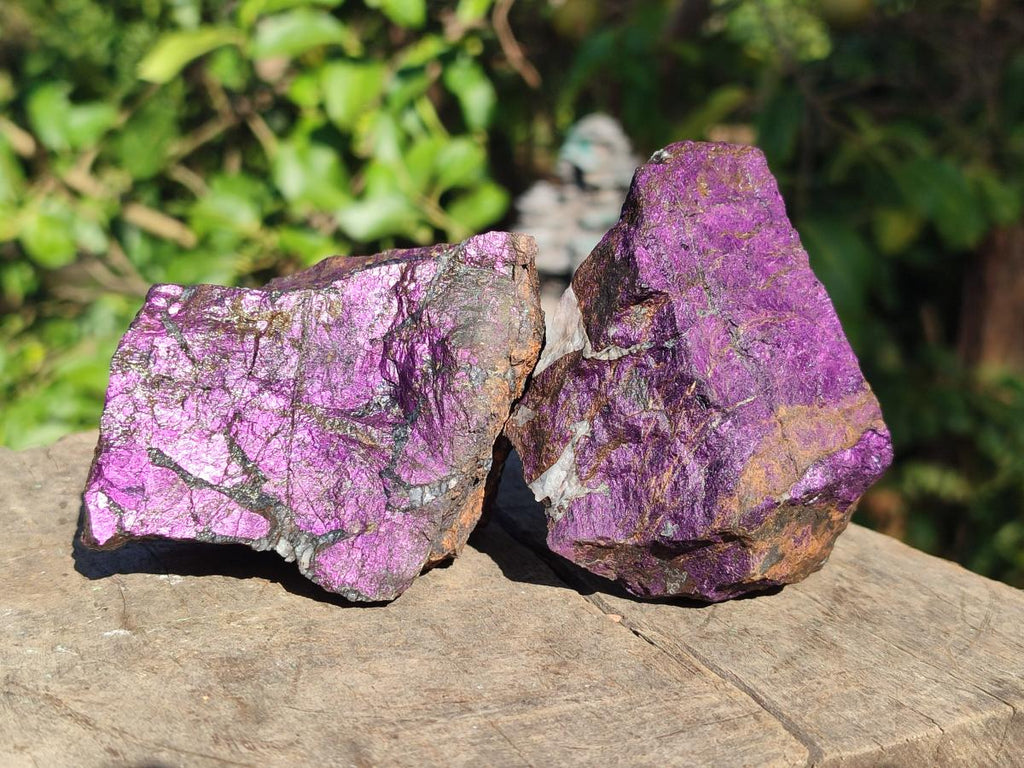Natural Metallic Cobbed Purpurite Specimens x 6 From Erongo, Namibia - Toprock Gemstones and Minerals 