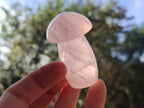 Polished Gemmy Rose Quartz Mushrooms x 12 From Madagascar - Toprock Gemstones and Minerals 