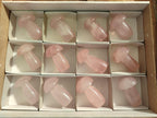 Polished Gemmy Rose Quartz Mushrooms x 12 From Madagascar - Toprock Gemstones and Minerals 