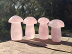Polished Gemmy Rose Quartz Mushrooms x 12 From Madagascar - Toprock Gemstones and Minerals 