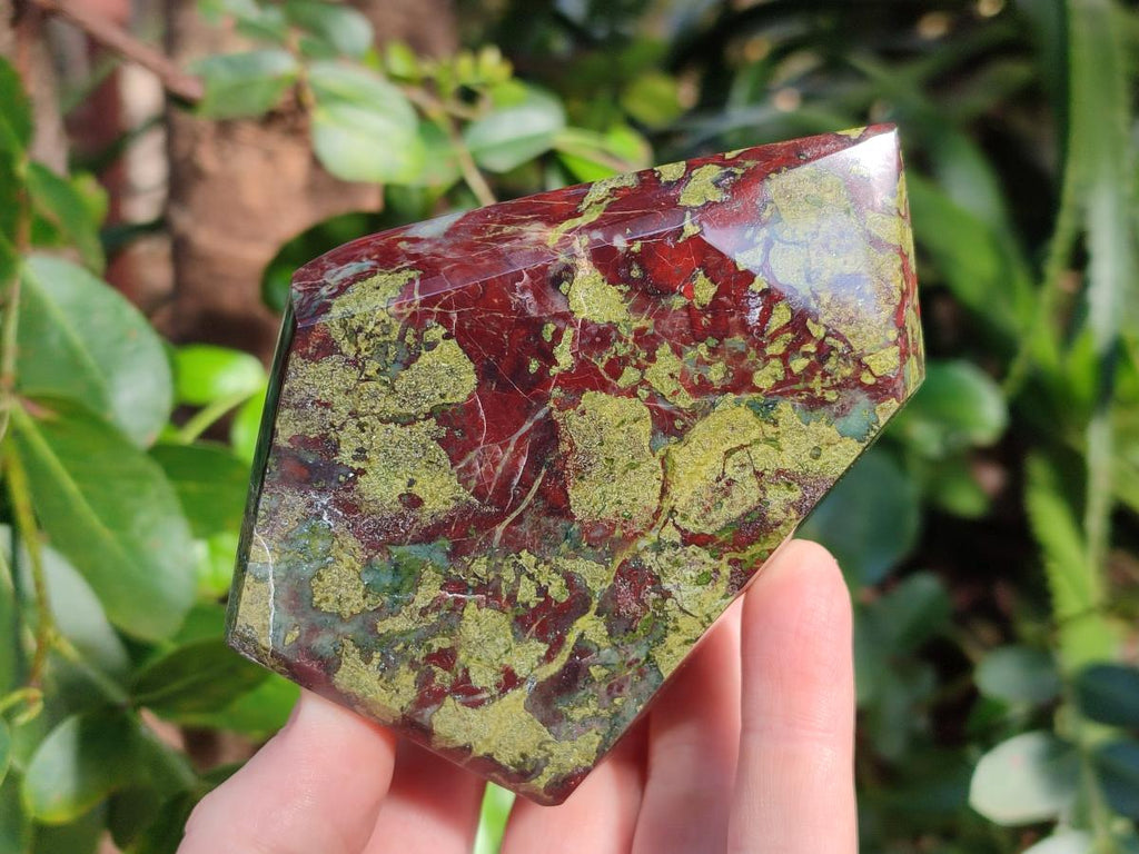 Polished Bastite Dragonsblood Stone Display Crystal Points x 3 From Tshipise, South Africa - Toprock Gemstones and Minerals 