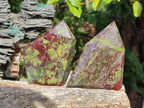 Polished Bastite Dragonsblood Stone Display Crystal Points x 3 From Tshipise, South Africa - Toprock Gemstones and Minerals 