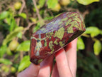 Polished Bastite Dragonsblood Stone Display Crystal Points x 3 From Tshipise, South Africa - Toprock Gemstones and Minerals 